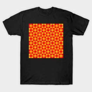 orange and red abstract geometrical pattern T-Shirt